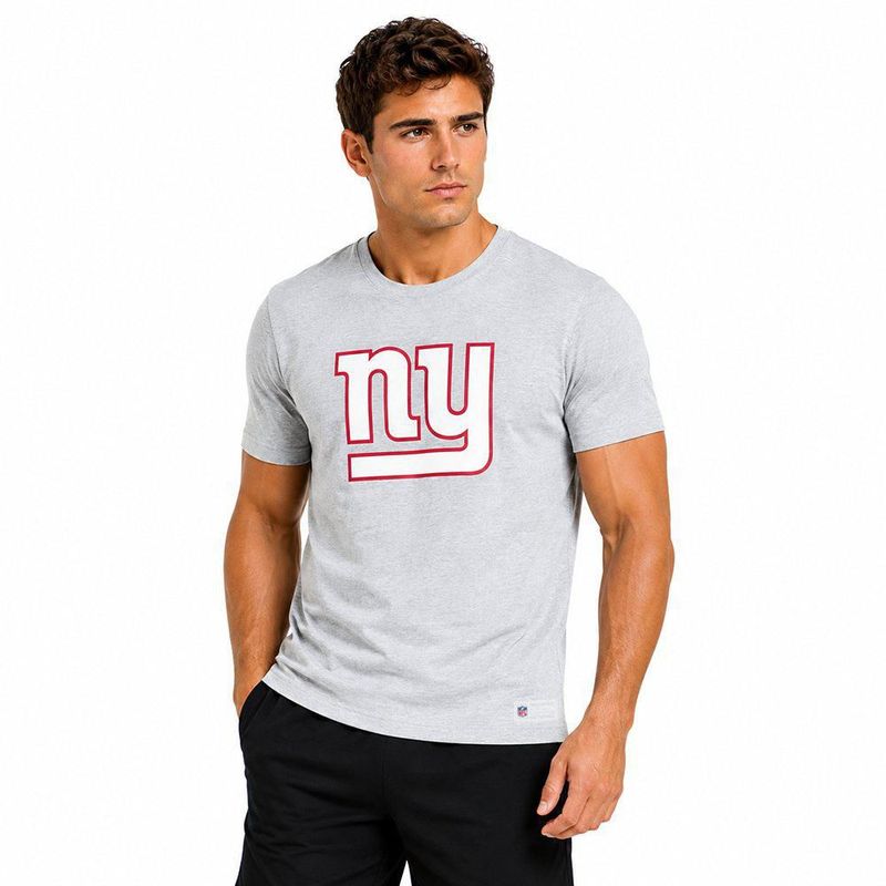 Playera Aficionado NFL New York Giants Manga Corta Gris Hombre