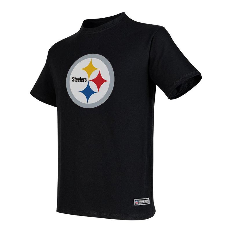 Playera Aficionado NFL Pittsburgh Steelers Manga Corta Negro Hombre