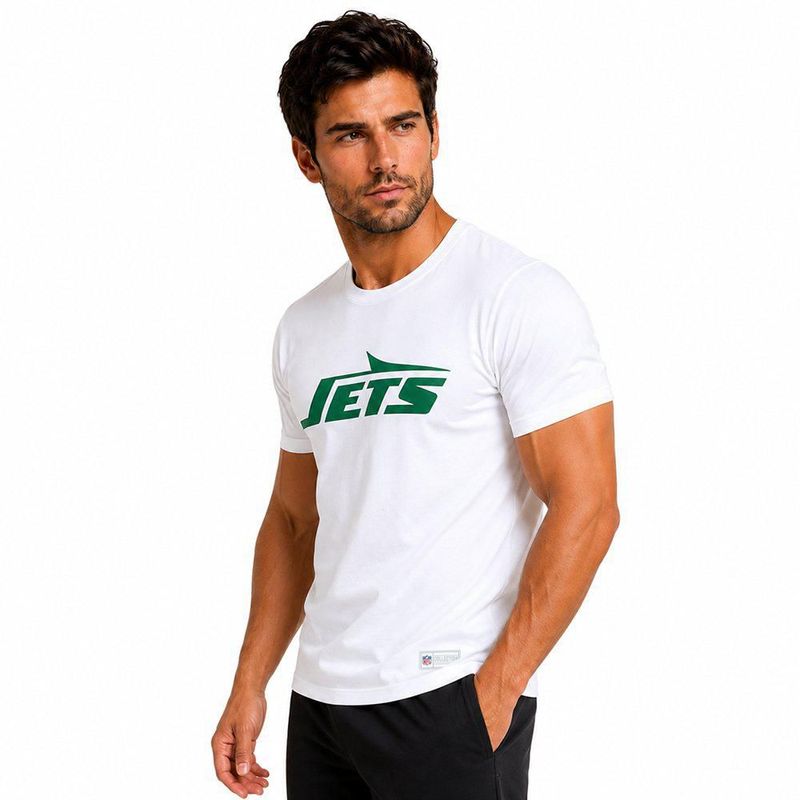Playera Aficionado NFL New York Jets Manga Corta Blanco Hombre