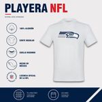 Playera Aficionado NFL Seattle Seahawks Manga Corta Blanco Hombre