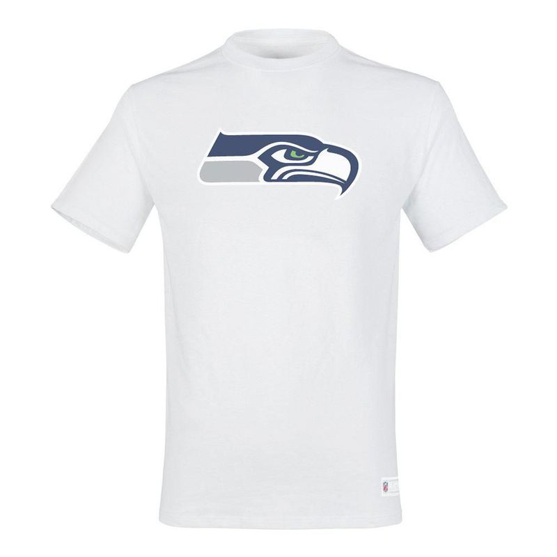 Playera Aficionado NFL Seattle Seahawks Manga Corta Blanco Hombre