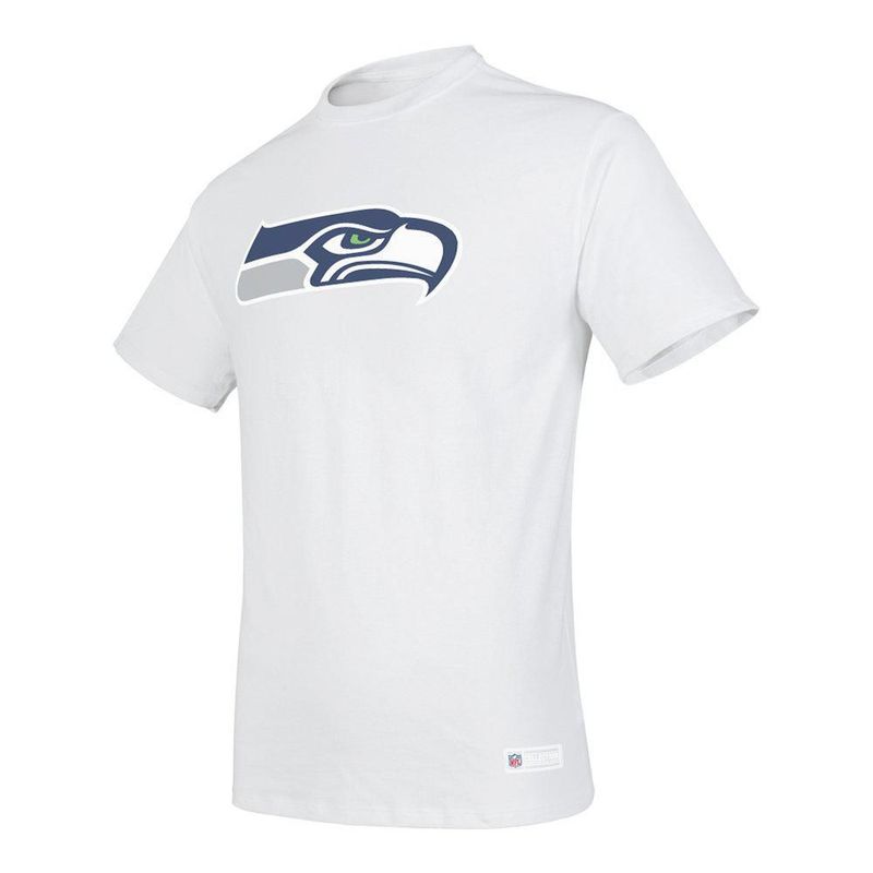 Playera Aficionado NFL Seattle Seahawks Manga Corta Blanco Hombre