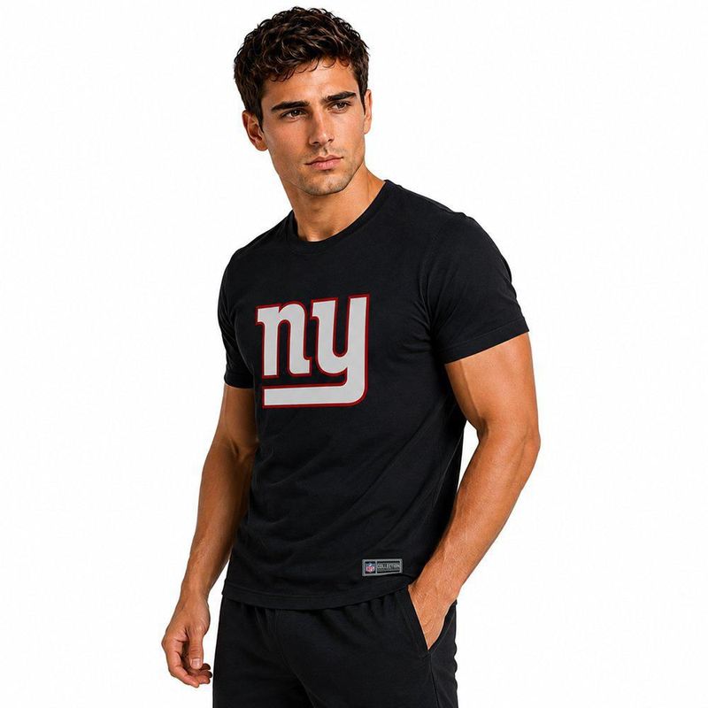 Playera Aficionado NFL New York Giants Manga Corta Negro Hombre