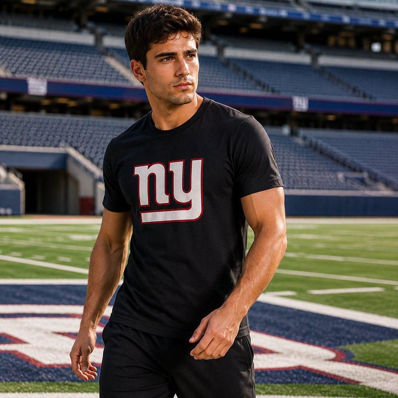 Playera Aficionado NFL New York Giants Manga Corta Negro Hombre