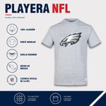 Playera Aficionado NFL Philadelphia Eagles Manga Corta Gris Hombre
