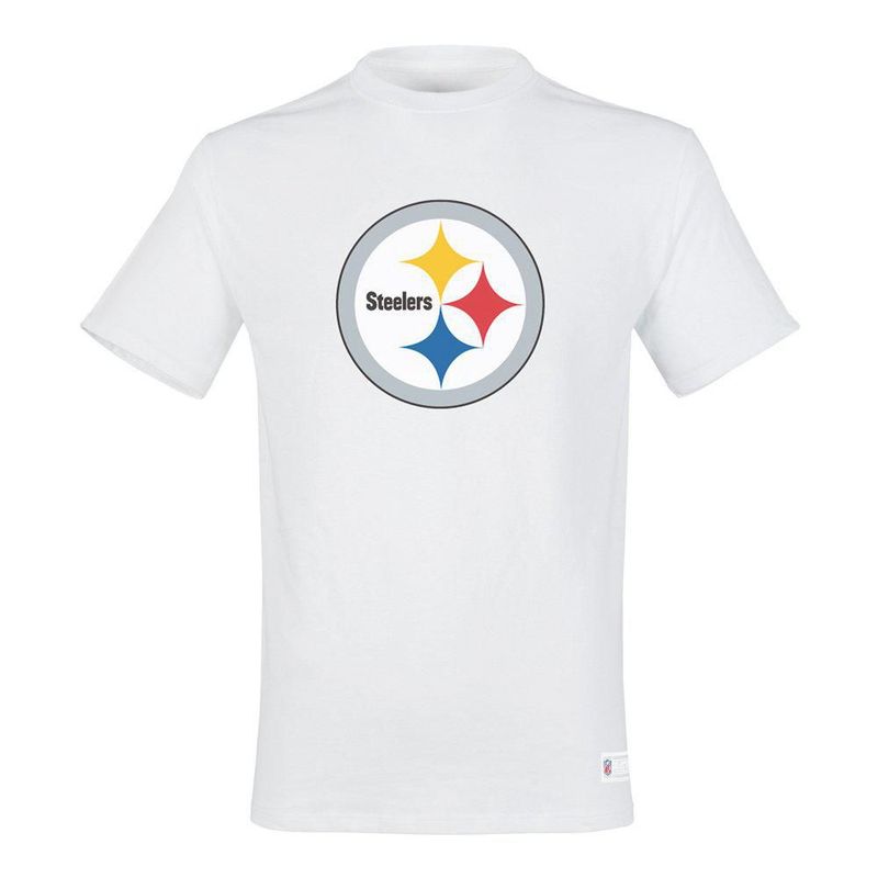 Playera Aficionado NFL Pittsburgh Steelers Manga Corta Blanco Hombre
