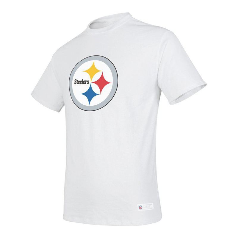 Playera Aficionado NFL Pittsburgh Steelers Manga Corta Blanco Hombre