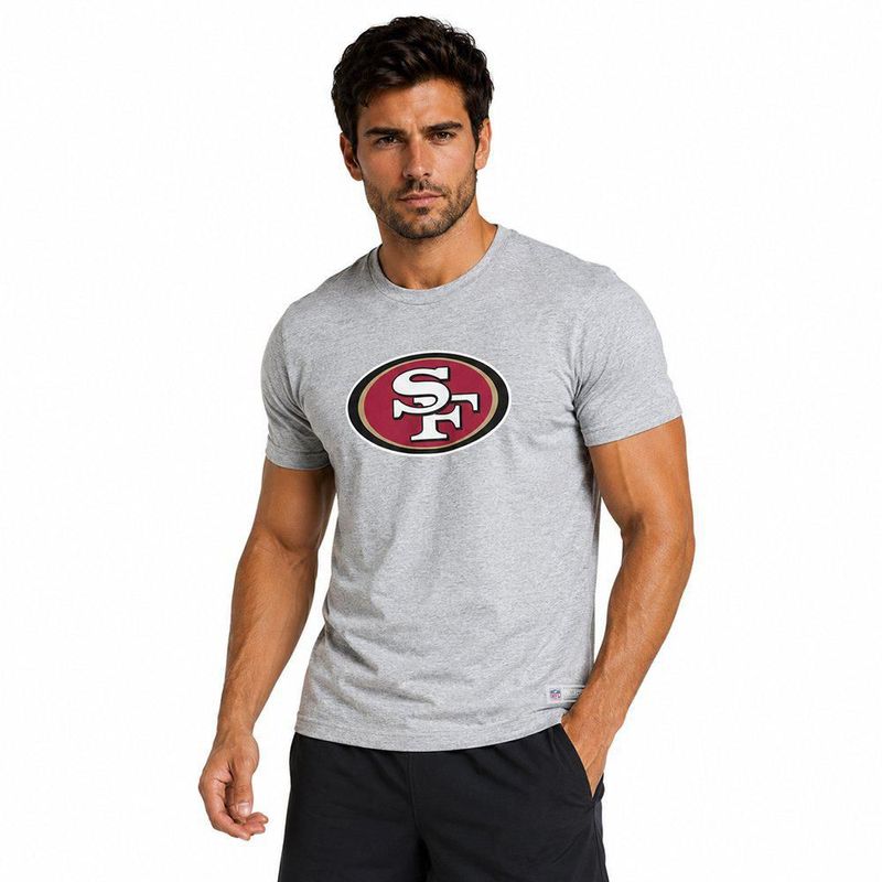 Playera Aficionado NFL San Francisco 49ers Manga Corta Gris Hombre