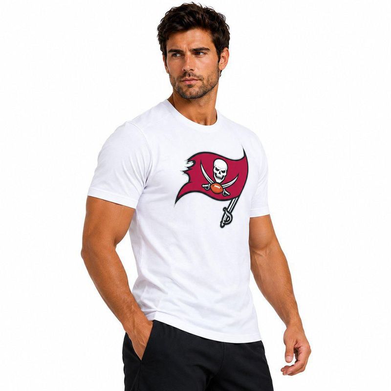 Playera Aficionado NFL Tampa Bay Buccaneers Manga Corta Blanco Hombre