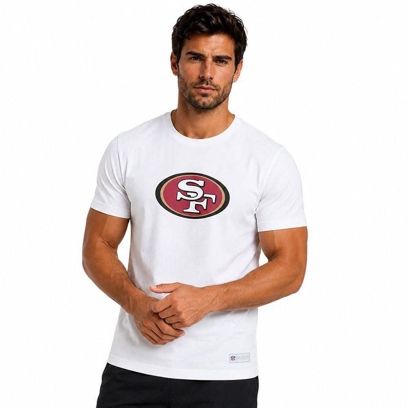Playera Aficionado NFL San Francisco 49ers Manga Corta Blanco Hombre