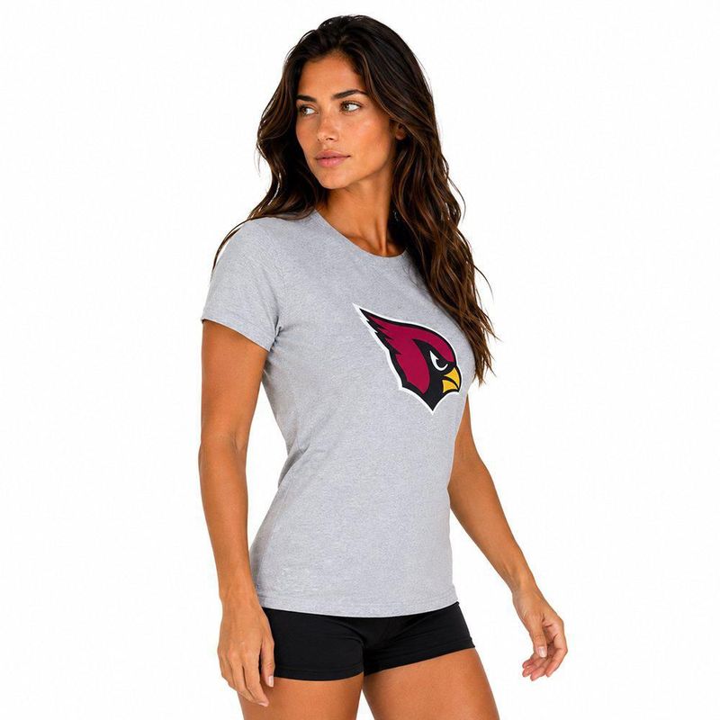 Playera Aficionado NFL Arizona Cardinals Manga Corta Gris Mujer