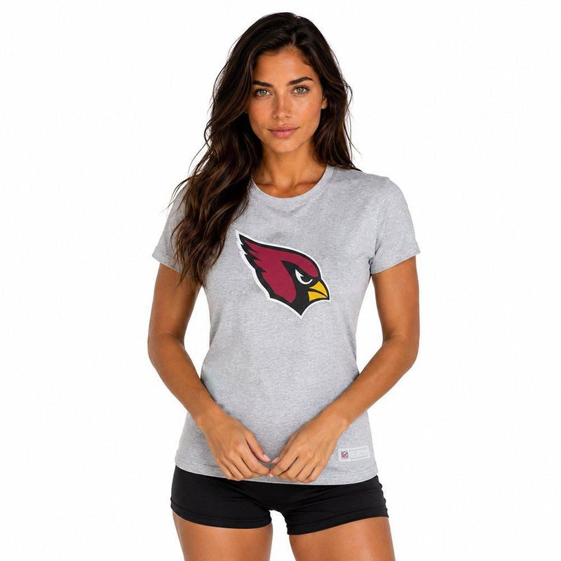 Playera Aficionado NFL Arizona Cardinals Manga Corta Gris Mujer