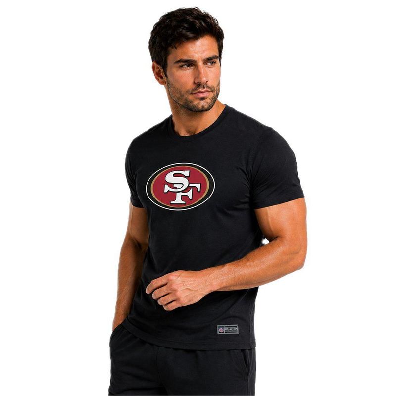 Playera Aficionado NFL San Francisco 49ers Manga Corta Negro Hombre