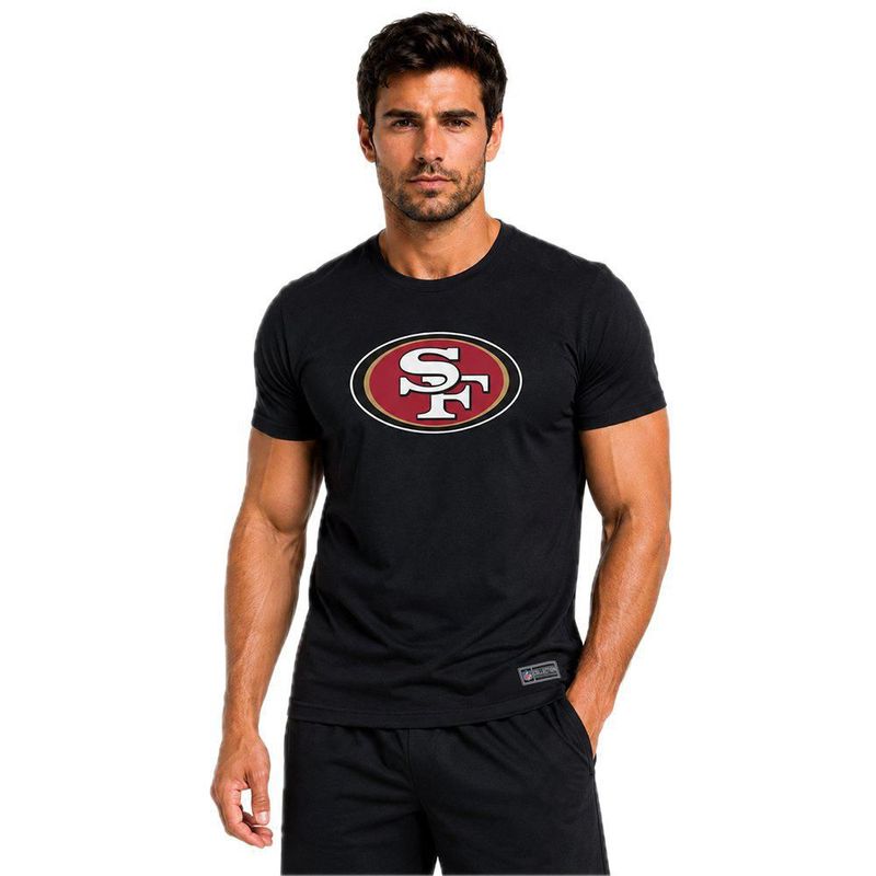 Playera Aficionado NFL San Francisco 49ers Manga Corta Negro Hombre