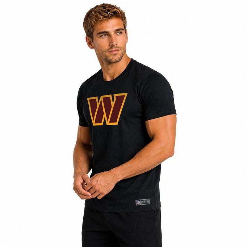 Playera Aficionado NFL Washington Commanders Manga Corta Negro Hombre