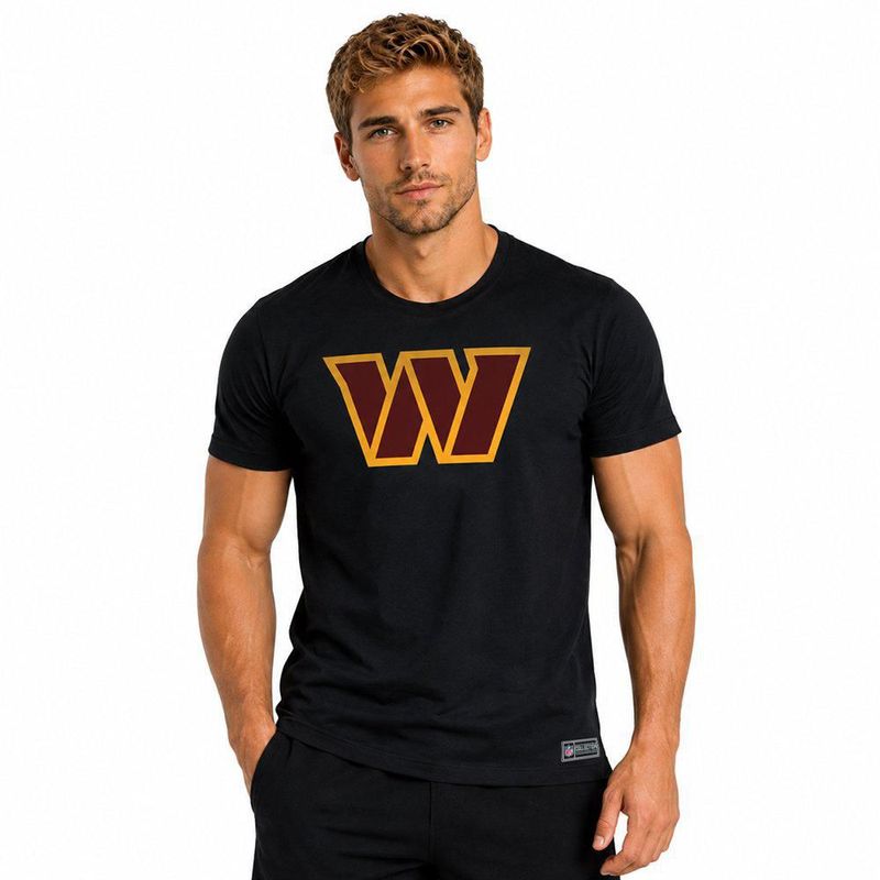 Playera Aficionado NFL Washington Commanders Manga Corta Negro Hombre