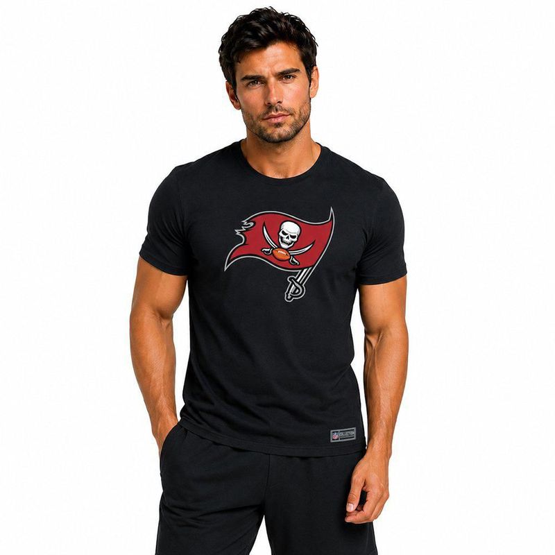 Playera Aficionado NFL Tampa Bay Buccaneers Manga Corta Negro Hombre