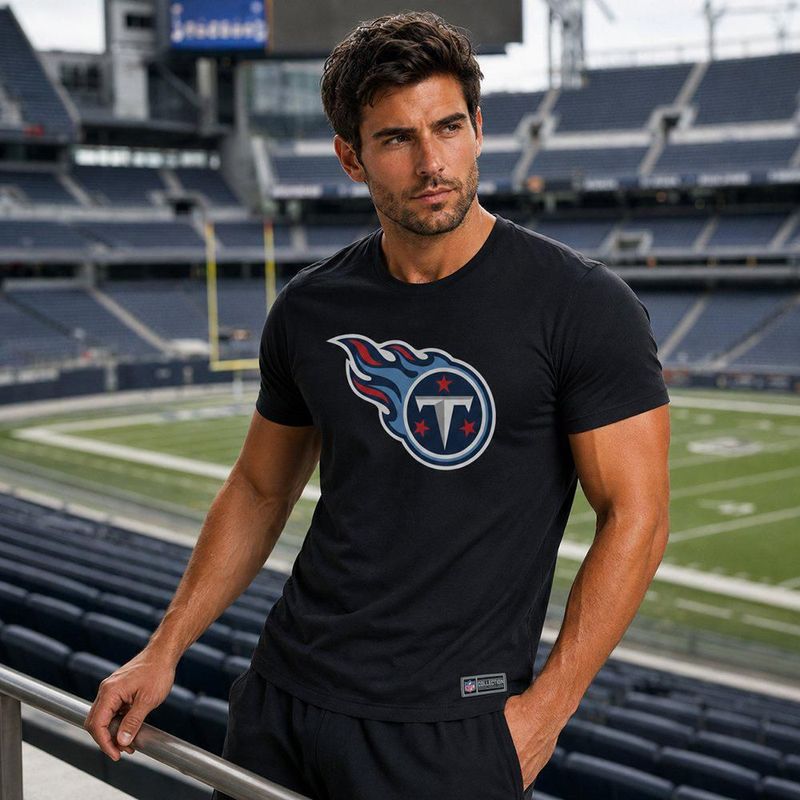 Playera Aficionado NFL Tennessee Titans Manga Corta Negro Hombre