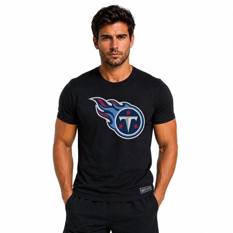 Playera Aficionado NFL Tennessee Titans Manga Corta Negro Hombre