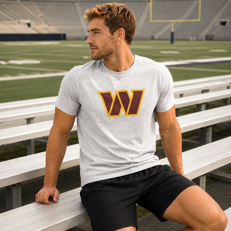 Playera Aficionado NFL Washington Commanders Manga Corta Gris Hombre