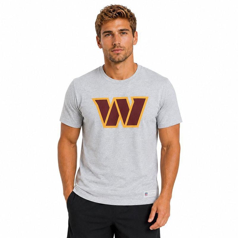 Playera Aficionado NFL Washington Commanders Manga Corta Gris Hombre