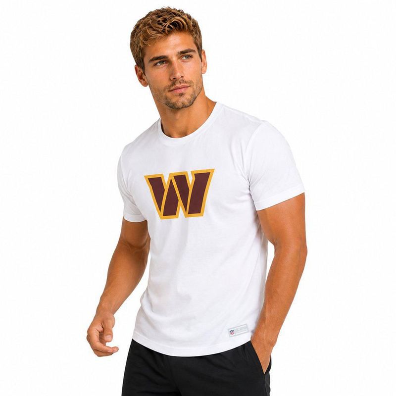 Playera Aficionado NFL Washington Commanders Manga Corta Blanco Hombre