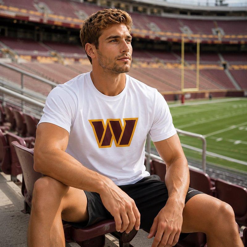Playera Aficionado NFL Washington Commanders Manga Corta Blanco Hombre