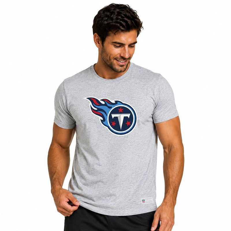 Playera Aficionado NFL Tennessee Titans Manga Corta Gris Hombre