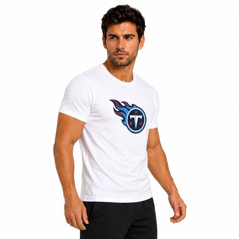 Playera Aficionado NFL Tennessee Titans Manga Corta Blanco Hombre