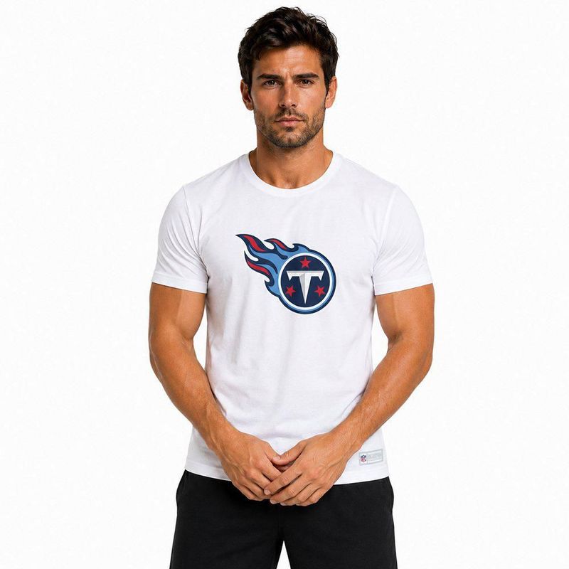 Playera Aficionado NFL Tennessee Titans Manga Corta Blanco Hombre