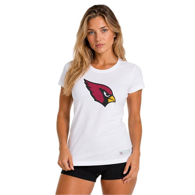 Playera Aficionado NFL Arizona Cardinals Manga Corta Blanco Mujer