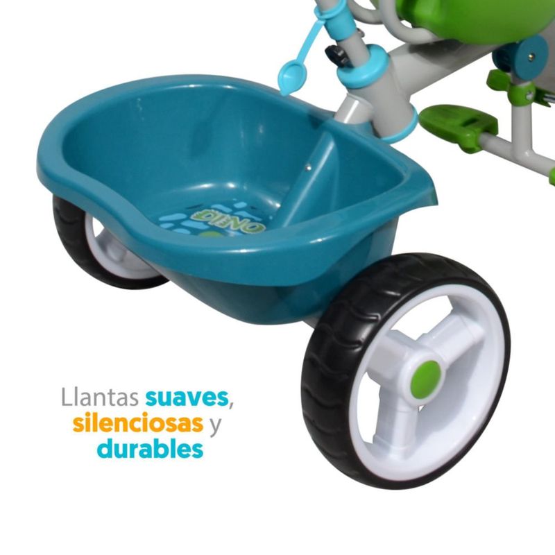 Apache Triciclo 3 En 1 Dinosaurio 3d Con Sonido Y Luces Color Verde