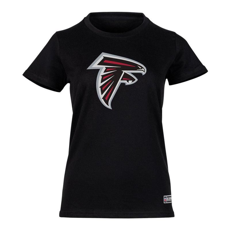 Playera Aficionado NFL Atlanta Falcons Manga Corta Negro Mujer