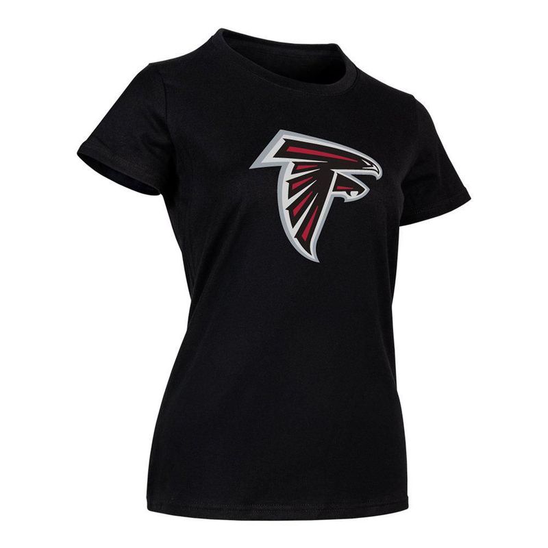 Playera Aficionado NFL Atlanta Falcons Manga Corta Negro Mujer