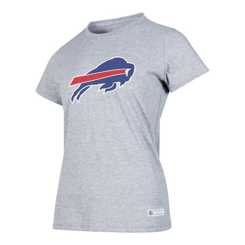Playera Aficionado NFL Buffalo Bills Manga Corta Gris Mujer