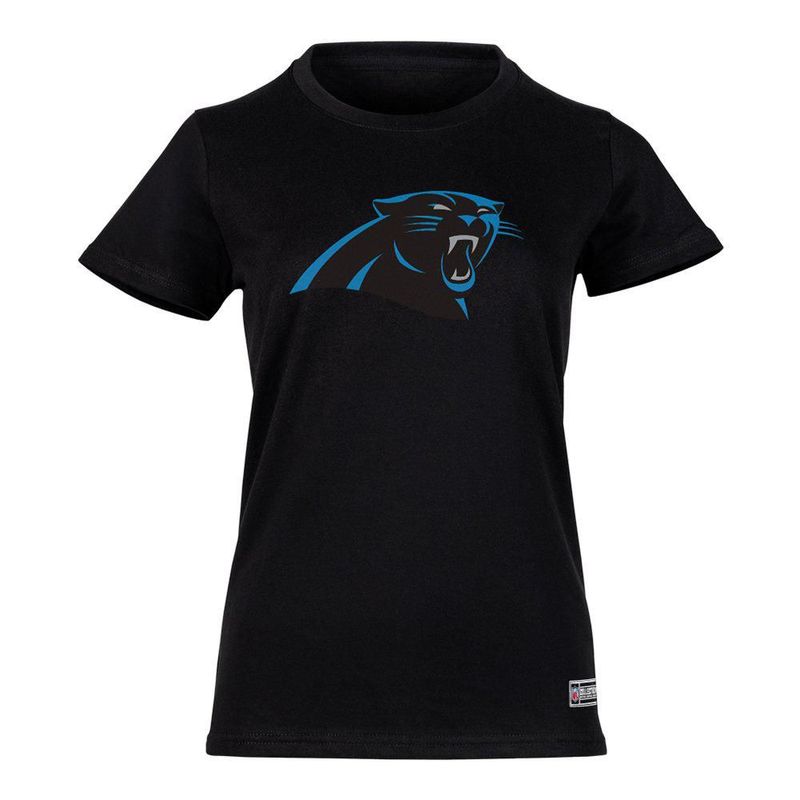 Playera Aficionado NFL Carolina Panthers Manga Corta Negro Mujer