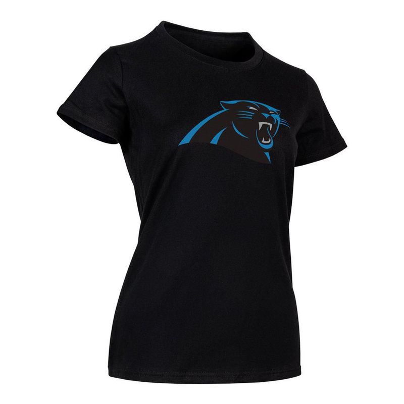 Playera Aficionado NFL Carolina Panthers Manga Corta Negro Mujer