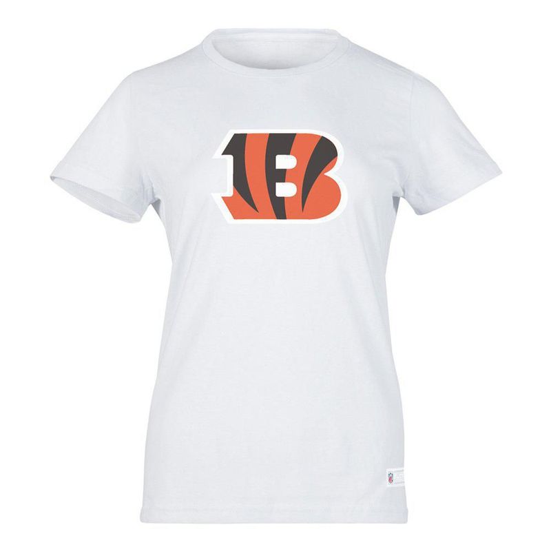 Playera Aficionado NFL Cincinnati Bengals Manga Corta Blanco Mujer