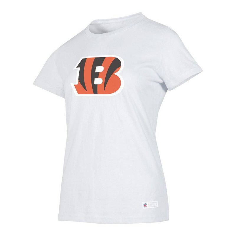 Playera Aficionado NFL Cincinnati Bengals Manga Corta Blanco Mujer