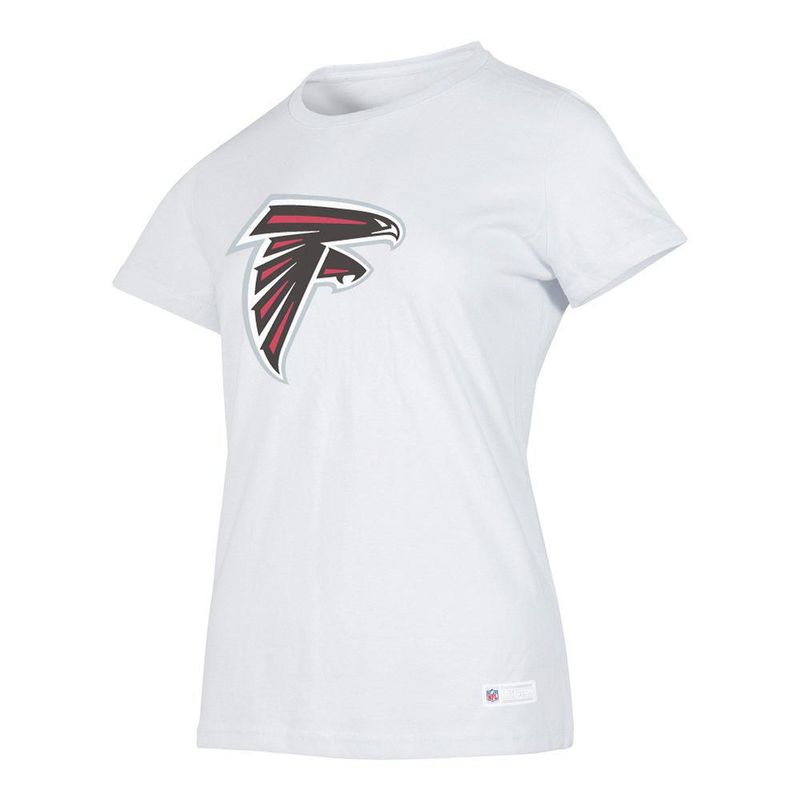 Playera Aficionado NFL Atlanta Falcons Manga Corta Blanco Mujer