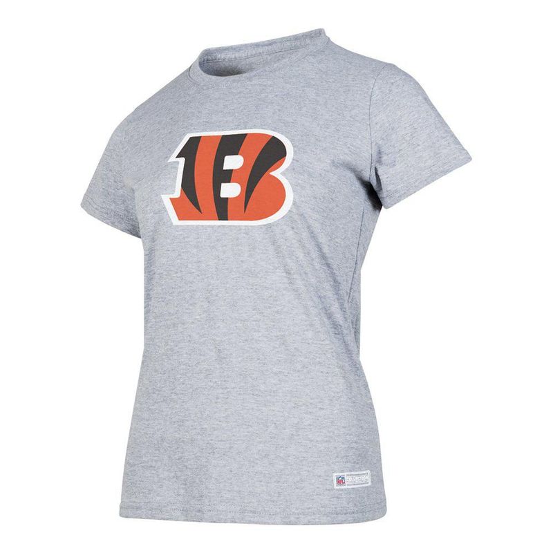 Playera Aficionado NFL Cincinnati Bengals Manga Corta Gris Mujer