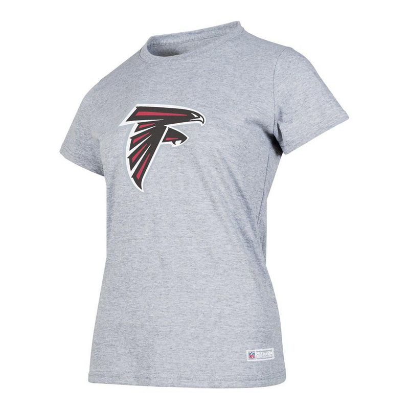 Playera Aficionado NFL Atlanta Falcons Manga Corta Gris Mujer