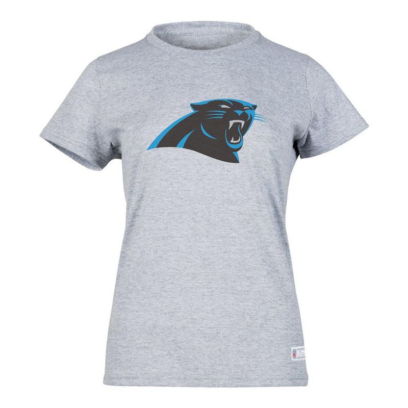 Playera Aficionado NFL Carolina Panthers Manga Corta Gris Mujer