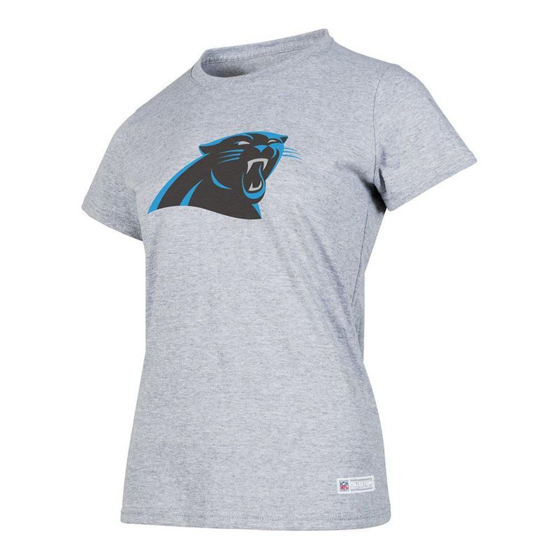 Playera Aficionado NFL Carolina Panthers Manga Corta Gris Mujer