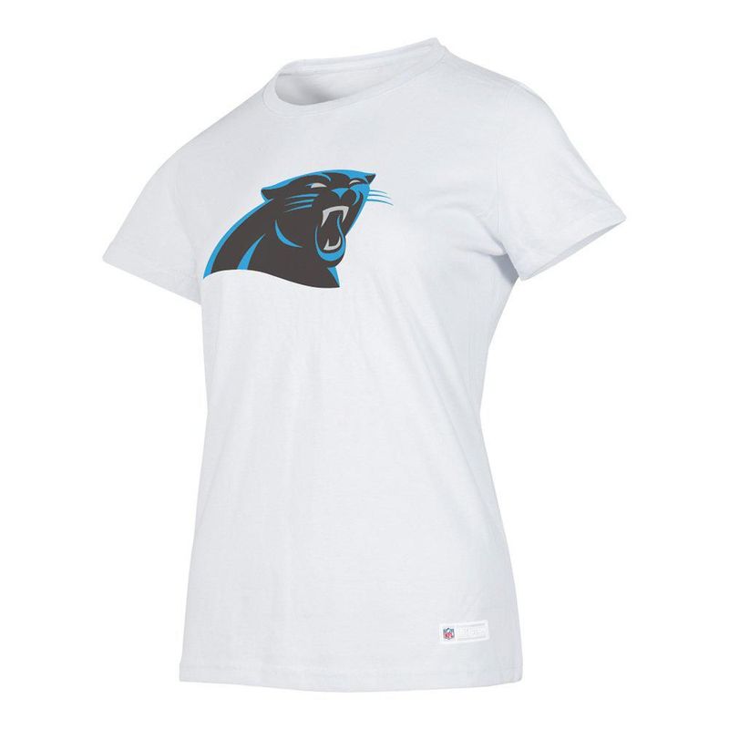 Playera Aficionado NFL Carolina Panthers Manga Corta Blanco Mujer