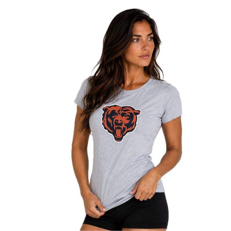 Playera Aficionado NFL Chicago Bears Manga Corta Gris Mujer