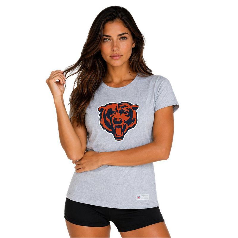 Playera Aficionado NFL Chicago Bears Manga Corta Gris Mujer