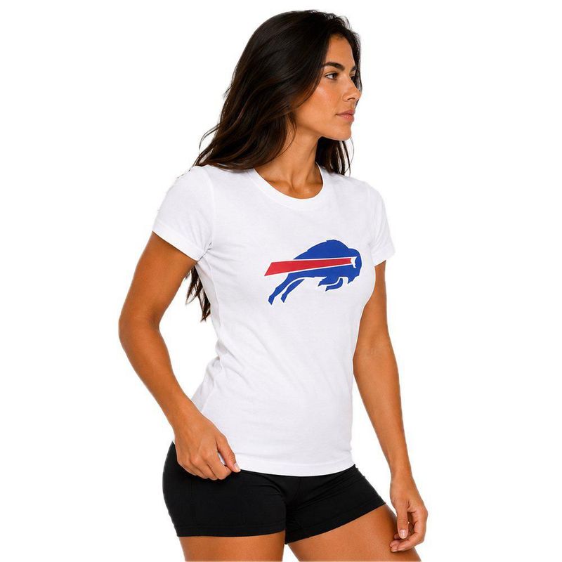 Playera Aficionado NFL Buffalo Bills Manga Corta Blanco Mujer