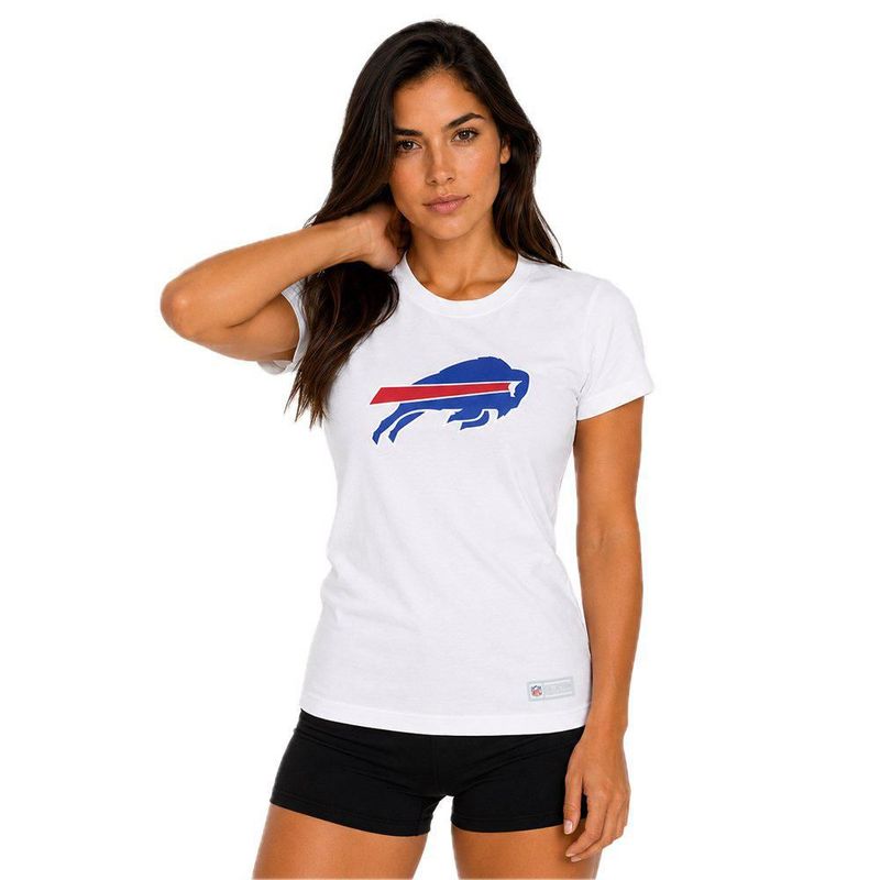 Playera Aficionado NFL Buffalo Bills Manga Corta Blanco Mujer
