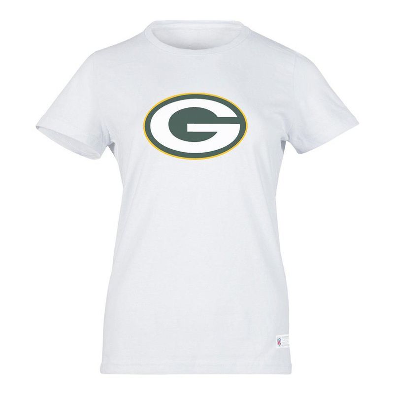 Playera Aficionado NFL Green Bay Packers Manga Corta Blanco Mujer